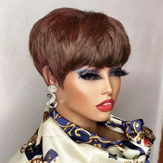 Perruque - PixieGlam™ - Brun - Coiffure Enchanté