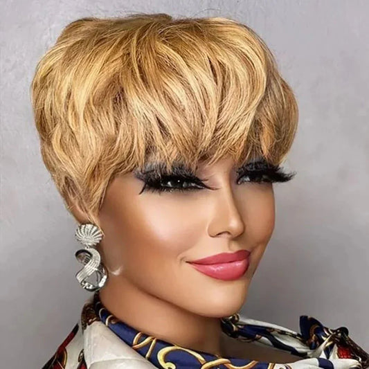 Perruque - PixieGlam™ - Chatain - Coiffure Enchanté