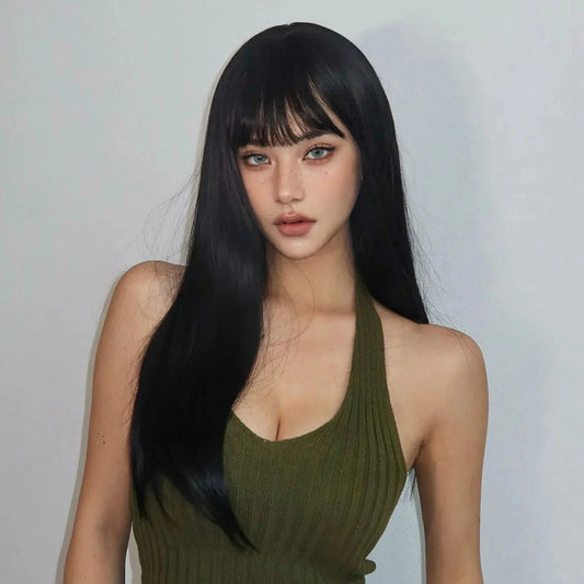 Perruque - SyntheticHairWig™ - Noir - Coiffure Enchanté
