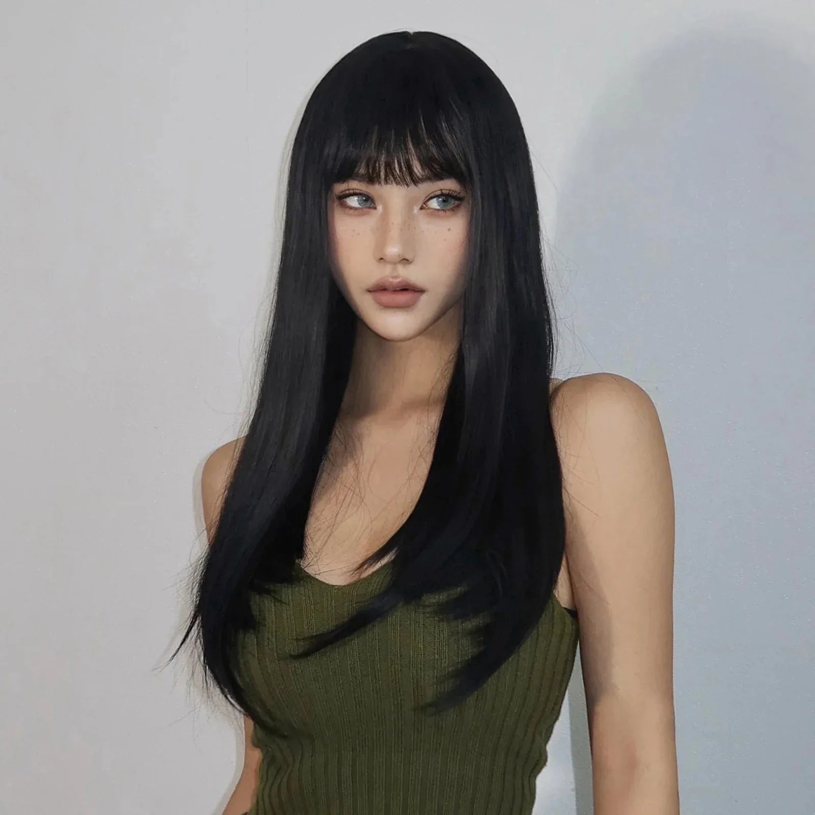 Perruque - SyntheticHairWig™ - Noir - Coiffure Enchanté